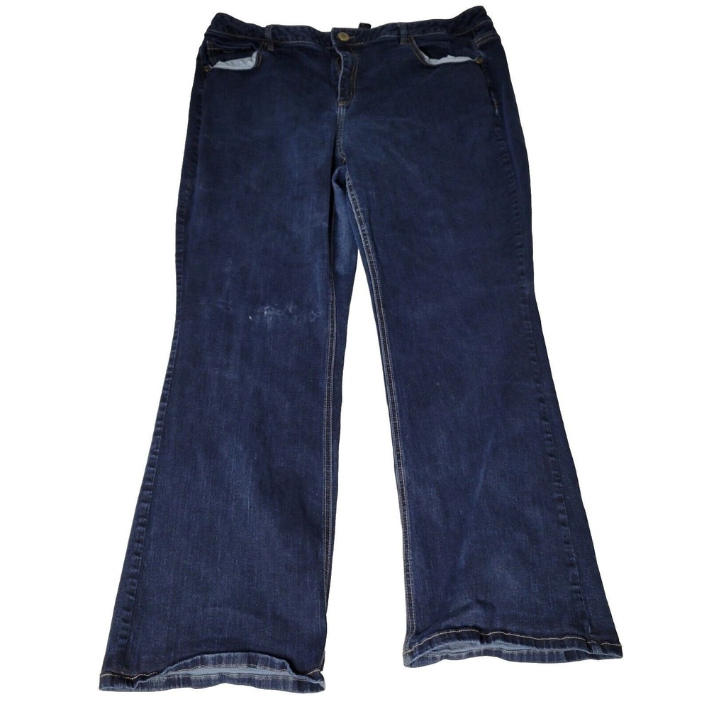 Lane Bryant Women's Size 24 Long Straight Jeans Blue RN118641